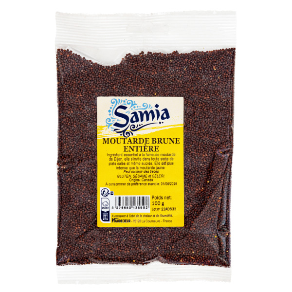 Moutarde brune entière 100 g Samia