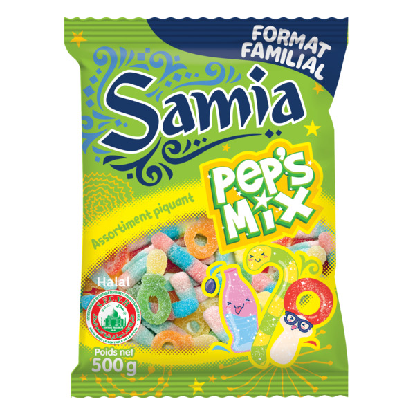 Bonbons assortiment pep\'s 500 g Samia