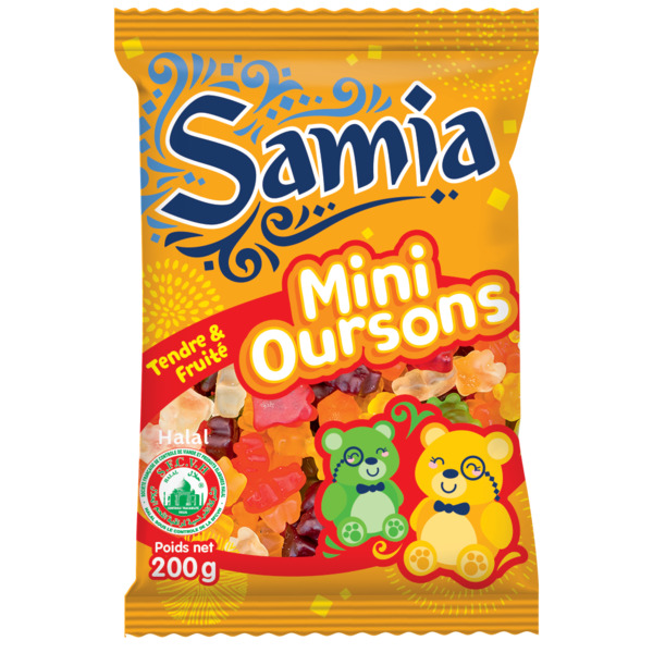 Bonbons mini oursons halal 200 g Samia