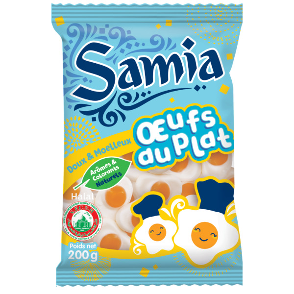 Bonbons oeufs au plat halal 200 g Samia