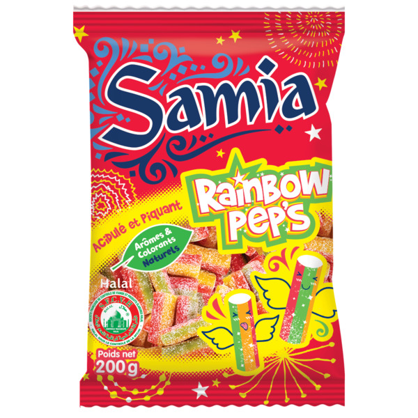 Bonbons rainbow pep\'s halal 200 g Samia