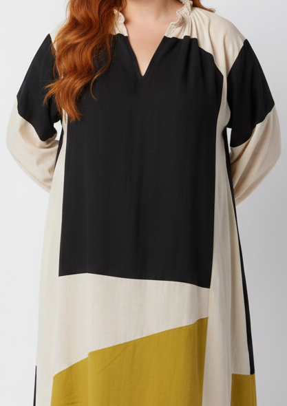 Robe patchwork de face