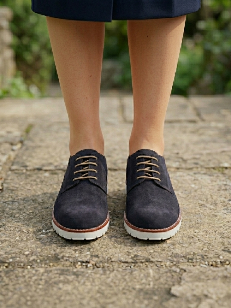 Derbies bleu marine sur jambes