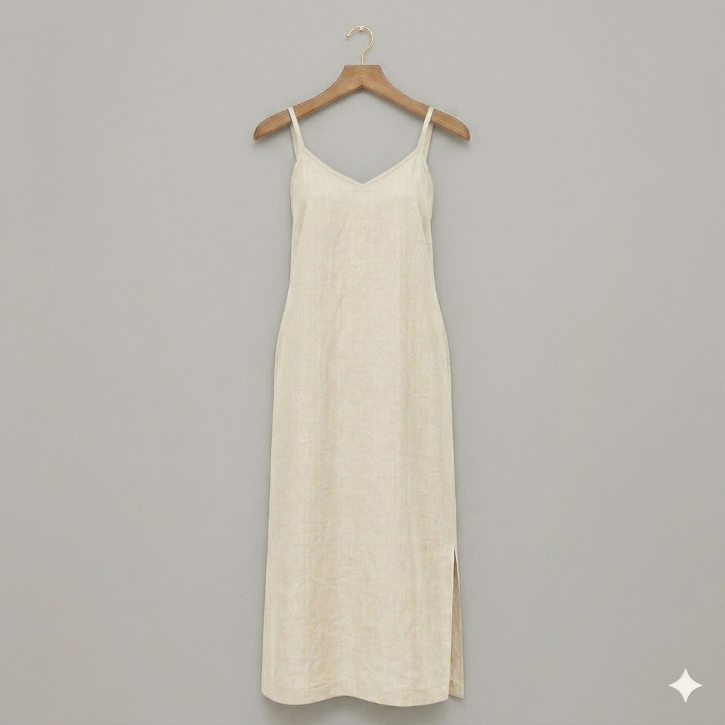 Robe en 100% lin blanche