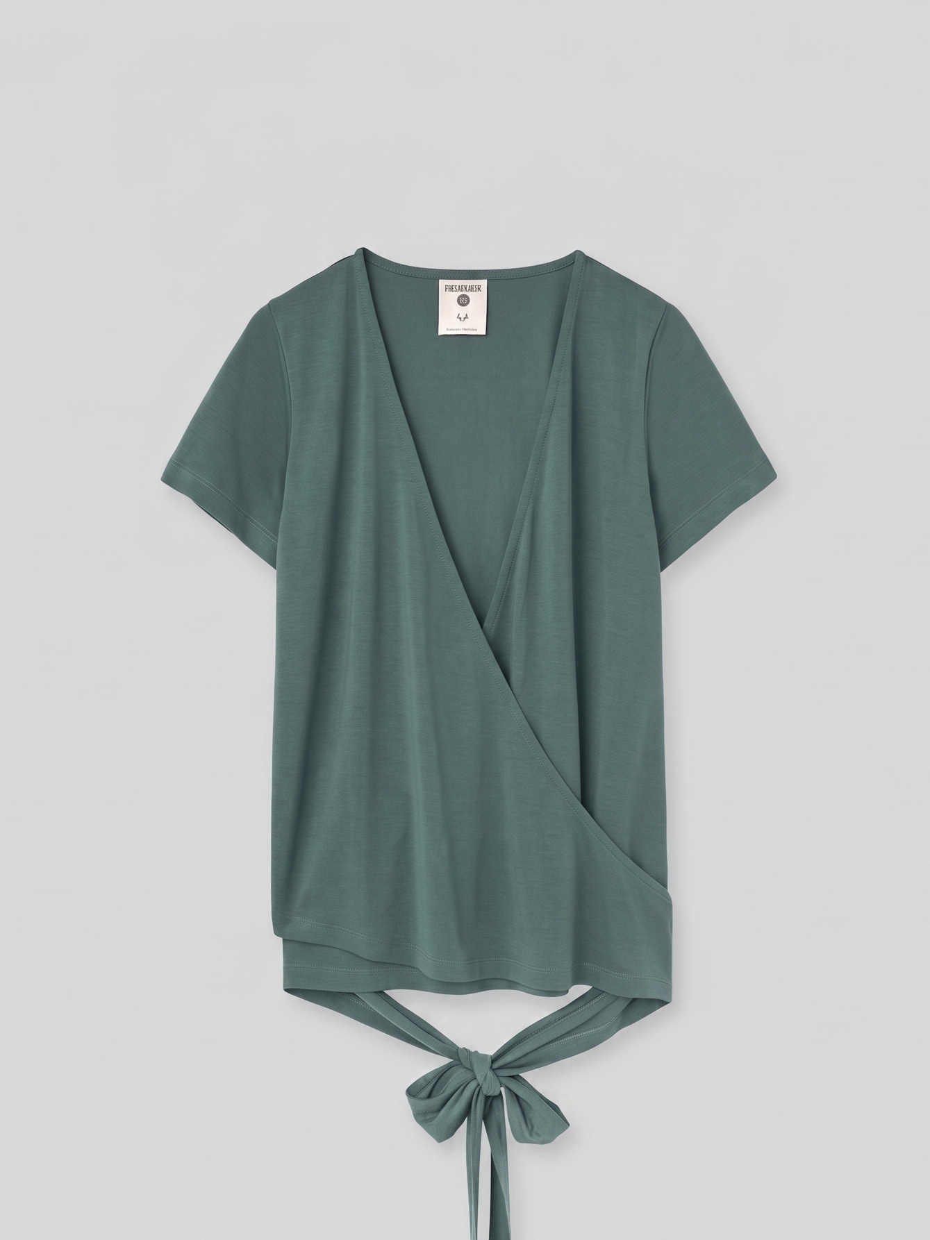 T-shirt portefeuille bleu gris