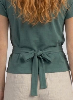 T-shirt portefeuille Jersey tencel Dos