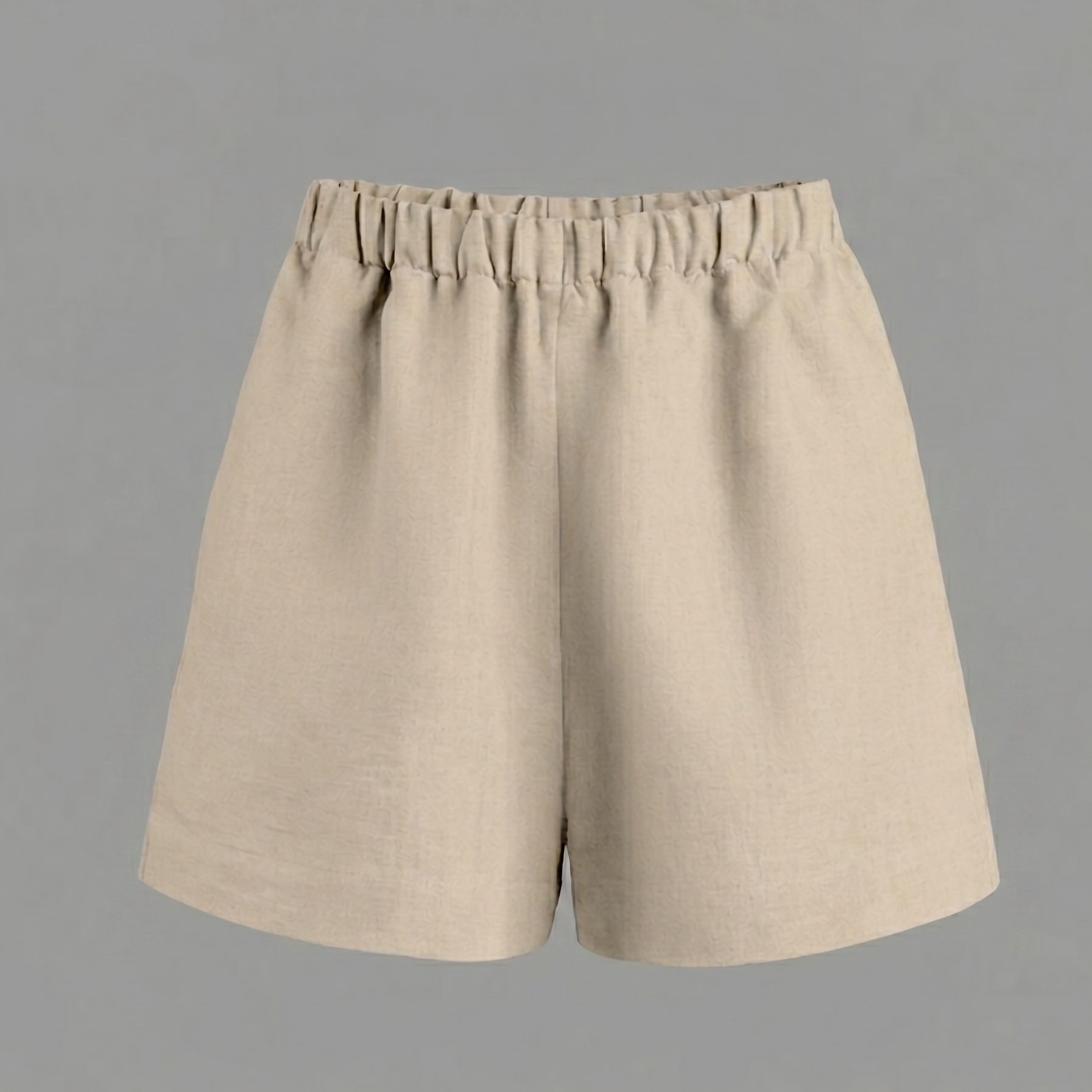 Short 100% lin bio blanc