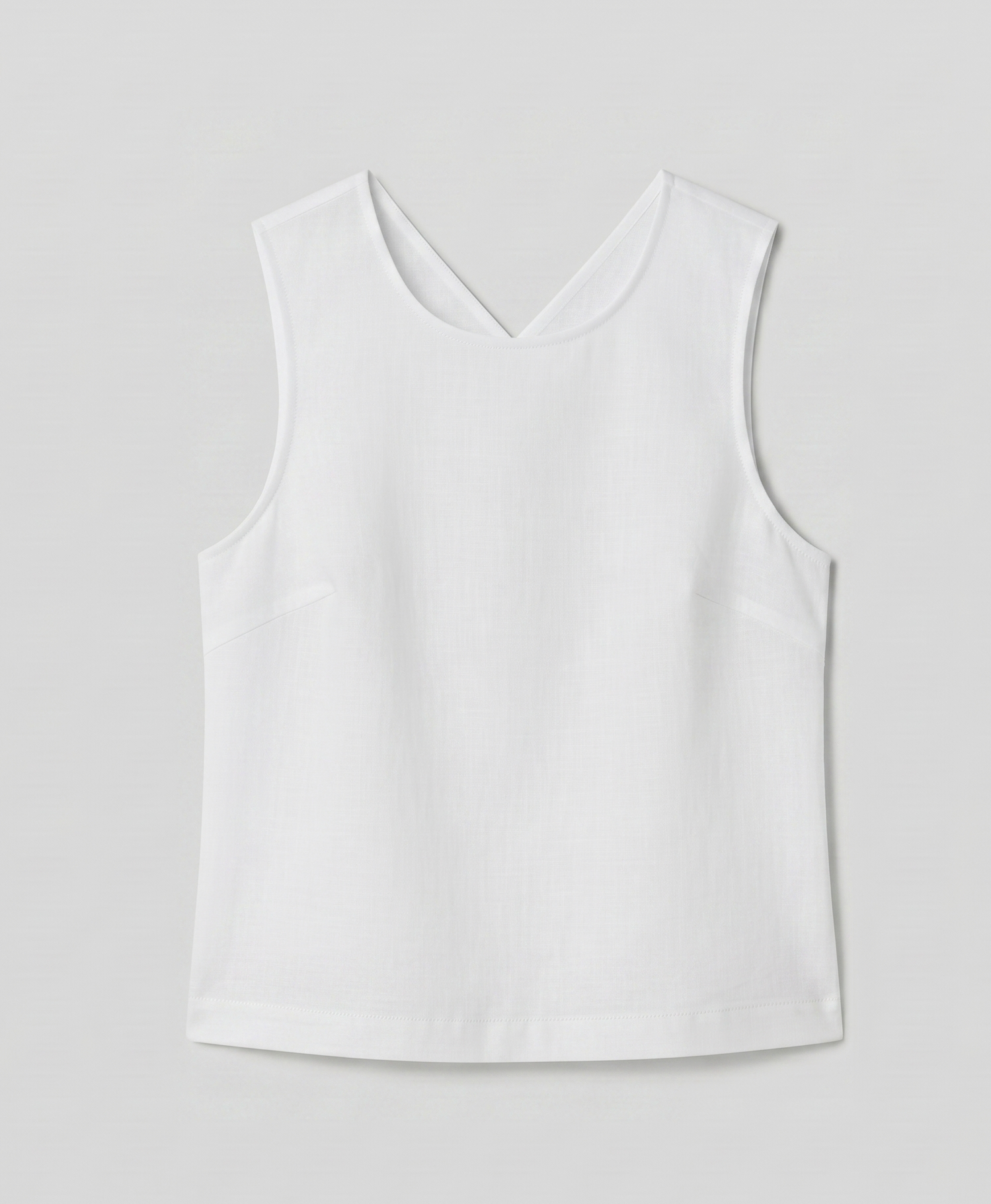 Top en blanc 100% lin