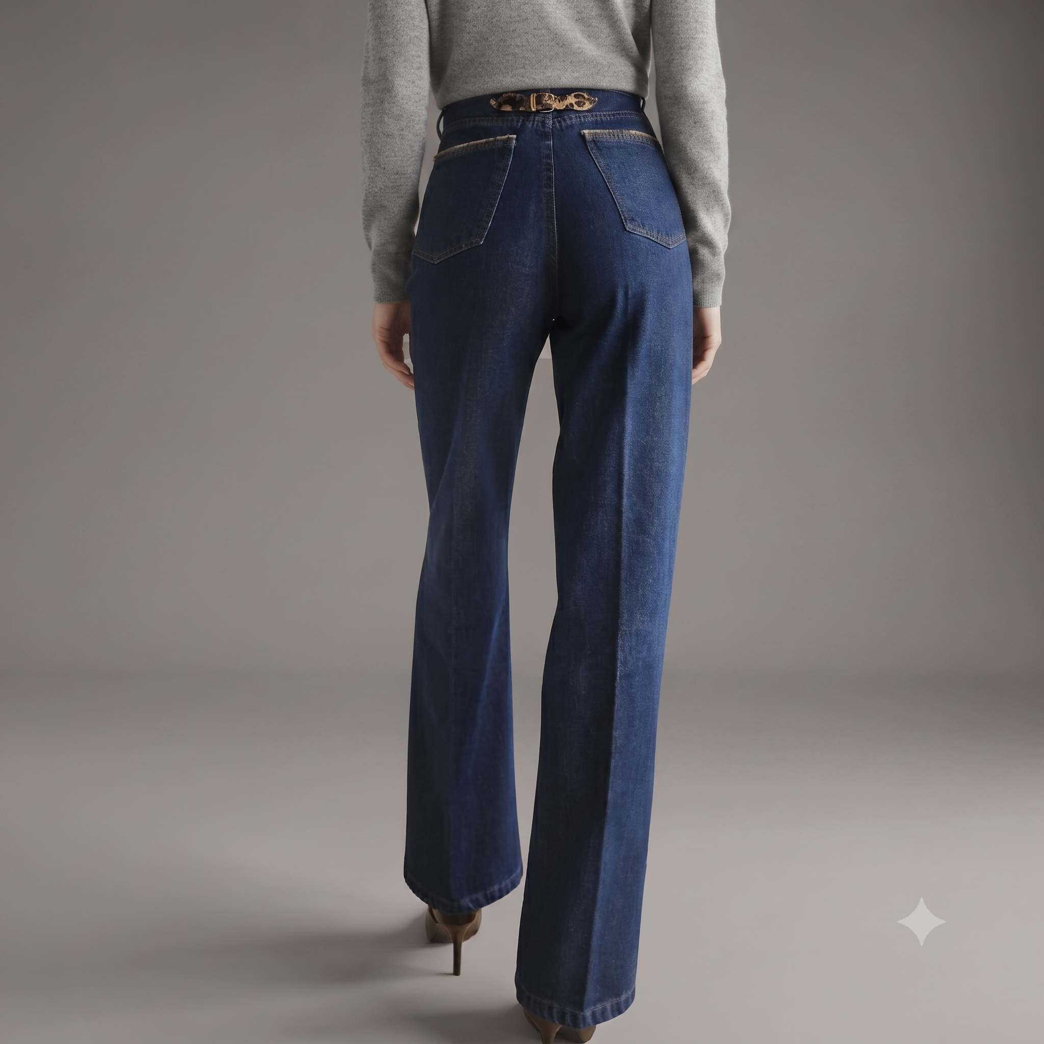 Jean en coton et tencel Derrière
