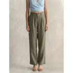 Pantalon 100% lin couleur taupe