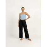 Pantalon 100% lin bleu foncé