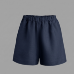 Short 100% lin Bleu