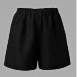 Short 100% lin noir