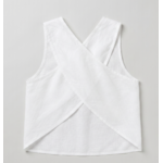 Top blanc 100% lin Dos