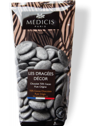 Dragées Décor chocolat 70% Pure Origine gris