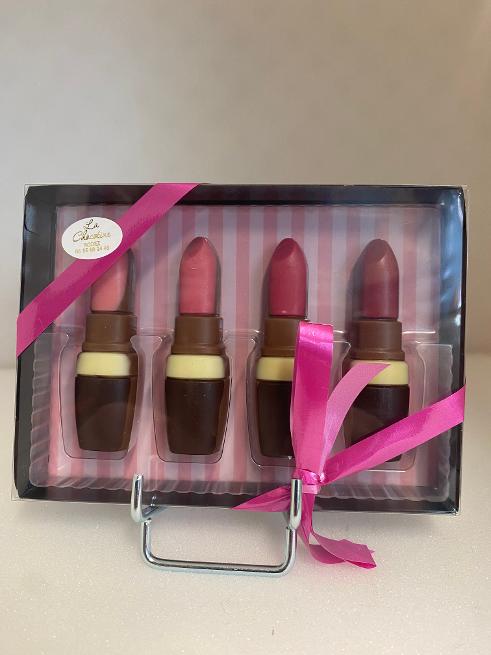 Rouge à lèvres (chocolat au lait, décoré)