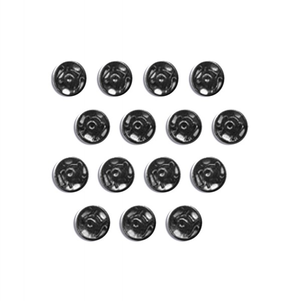 7 boutons pression en métal rouge et doré - 14mm - ab1141 - Un