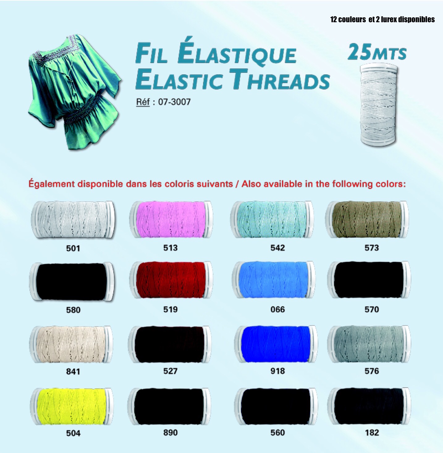 Fil élastique nylon 0,5 mm - Bobine de 15m - Calissone