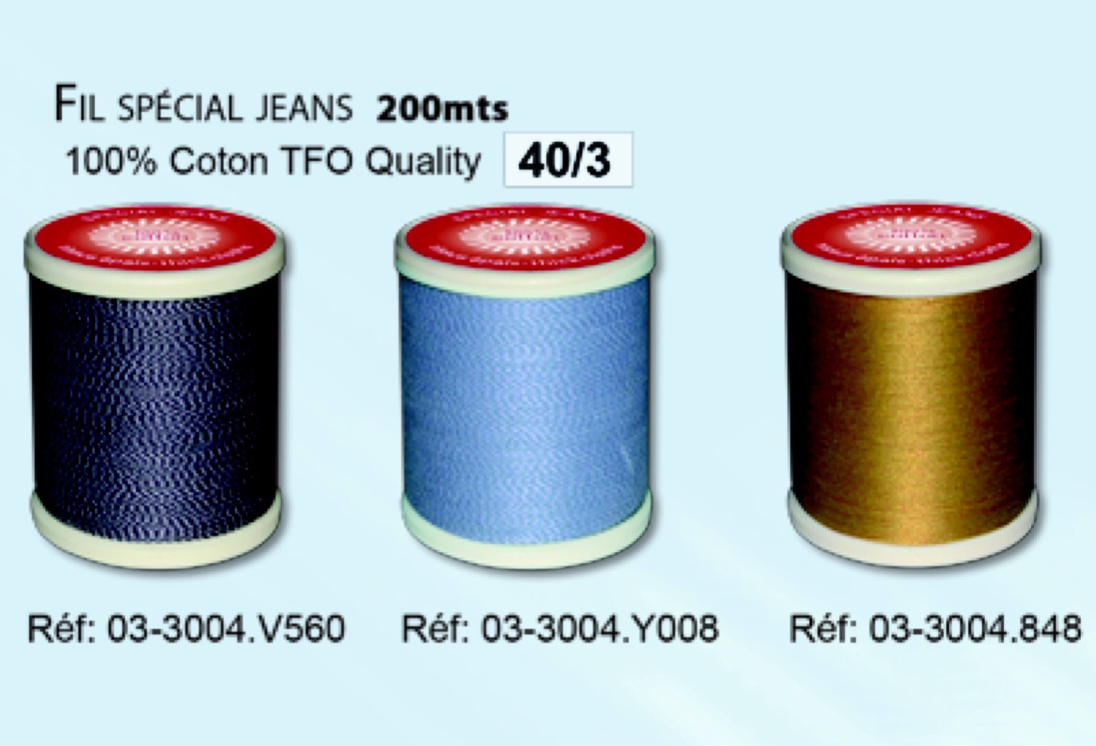 10 FIL SPECIAL JEANS 200M ( Ref 033004 ) FILS/Fils Divers Mercerie Baptiste