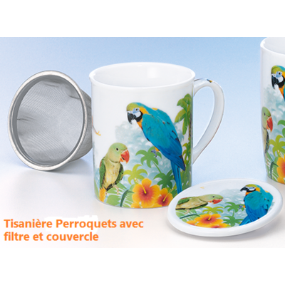 Tisanière Perroquets