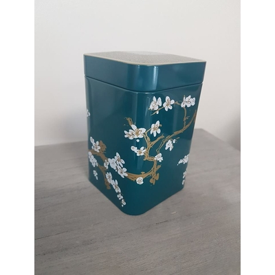 boite japonaise cerisiers bleu canard