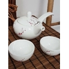 Set théière et 2 tasses fleurs de cerisiers