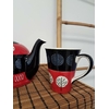 Tasse moderne rouge et noire