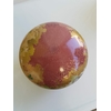 boite à thé laquée japonaise dorée et saumon