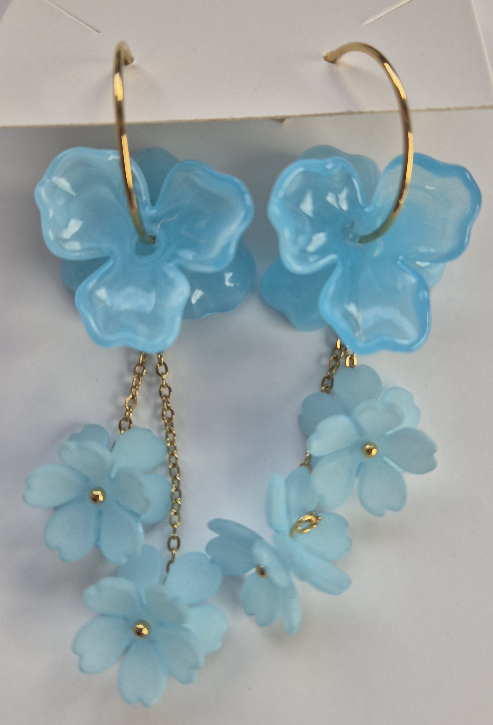 boucles doreilles glycine bleue