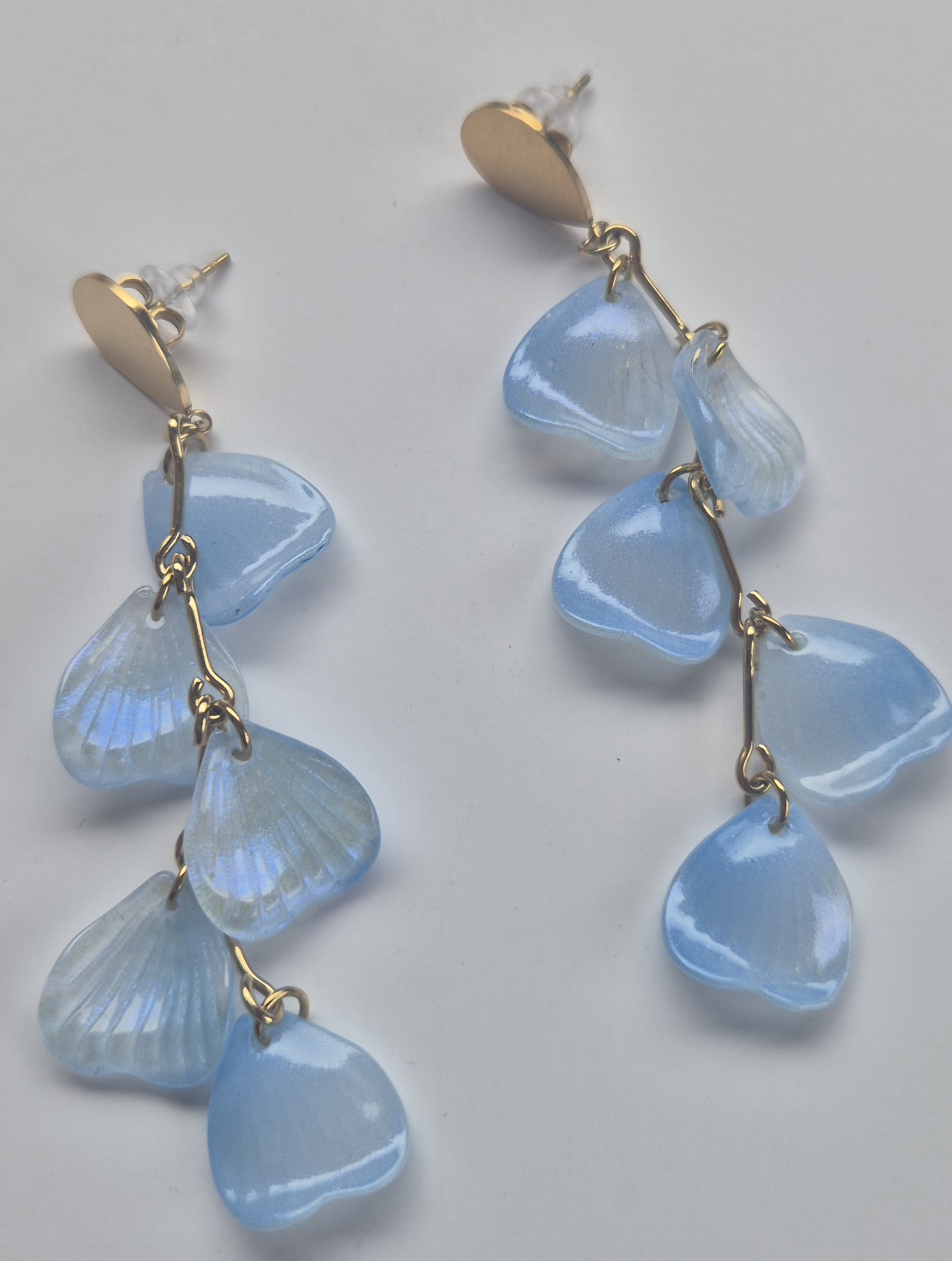 parure pétale bleu