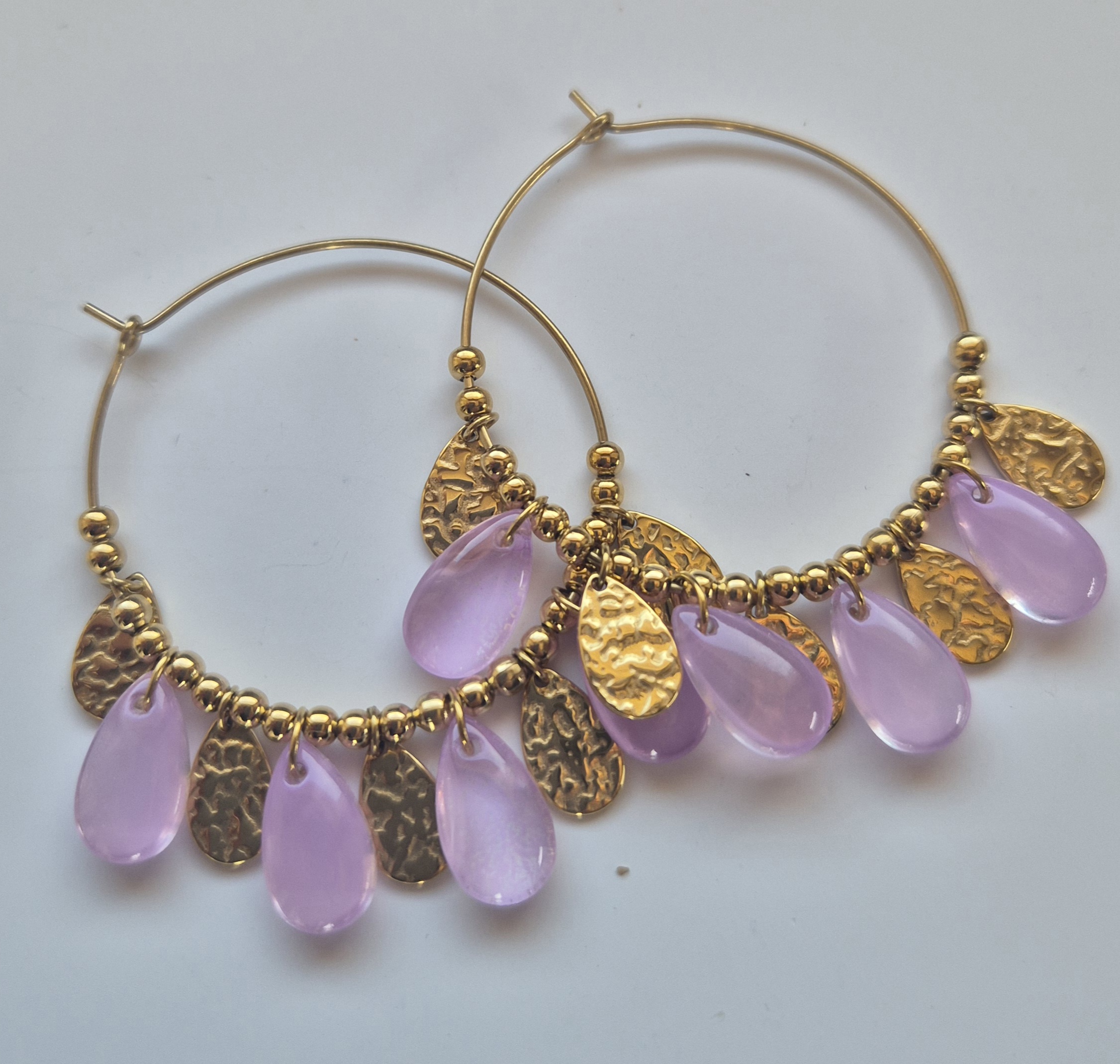 créoles bohèmes lilas