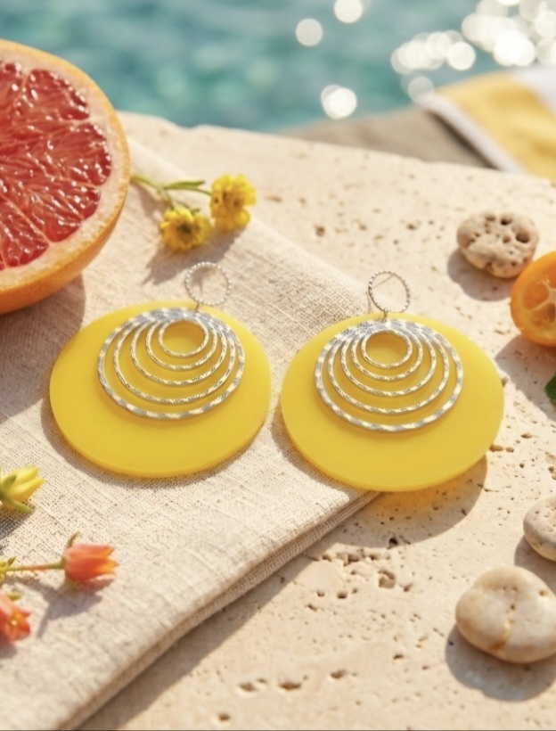 Boucles doreilles soleil pop