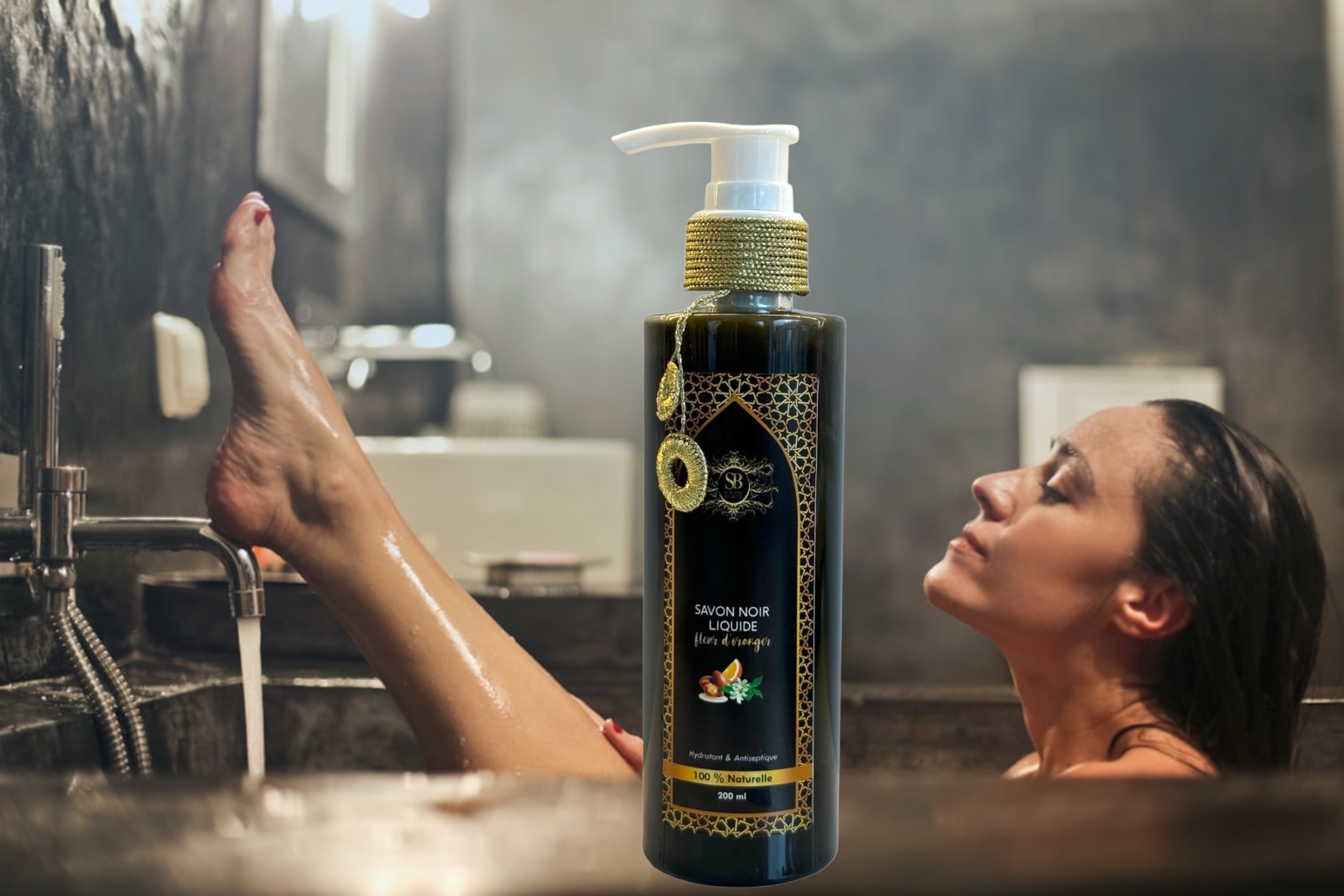 Savon noir liquide, Argan et fleur d’oranger - Copie