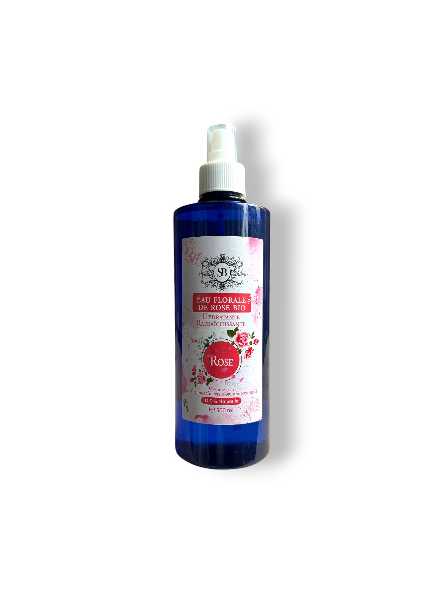 Eau florale de rose bio hydratante et rafraîchissante 500ml