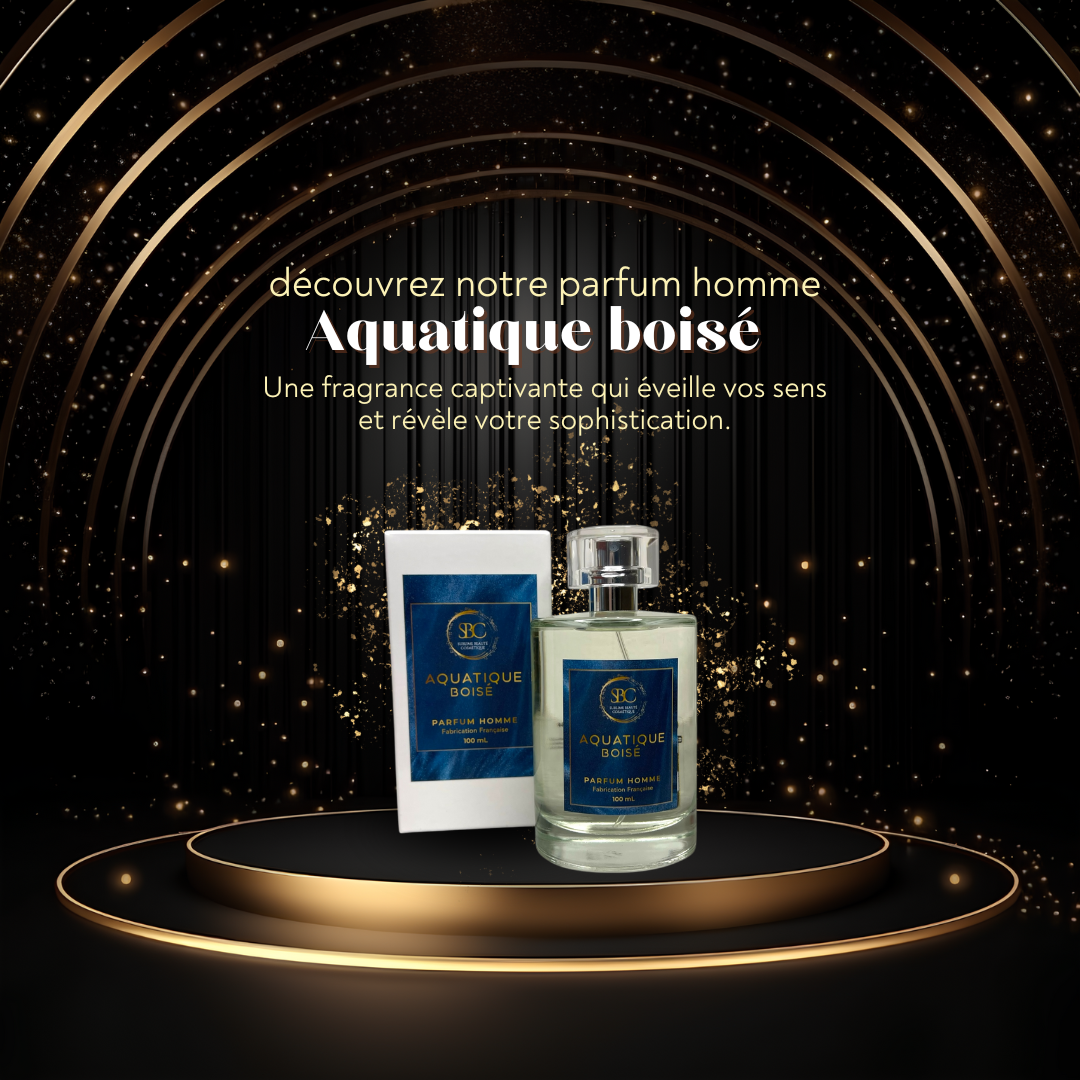 Parfum, homme aquatique, boisé