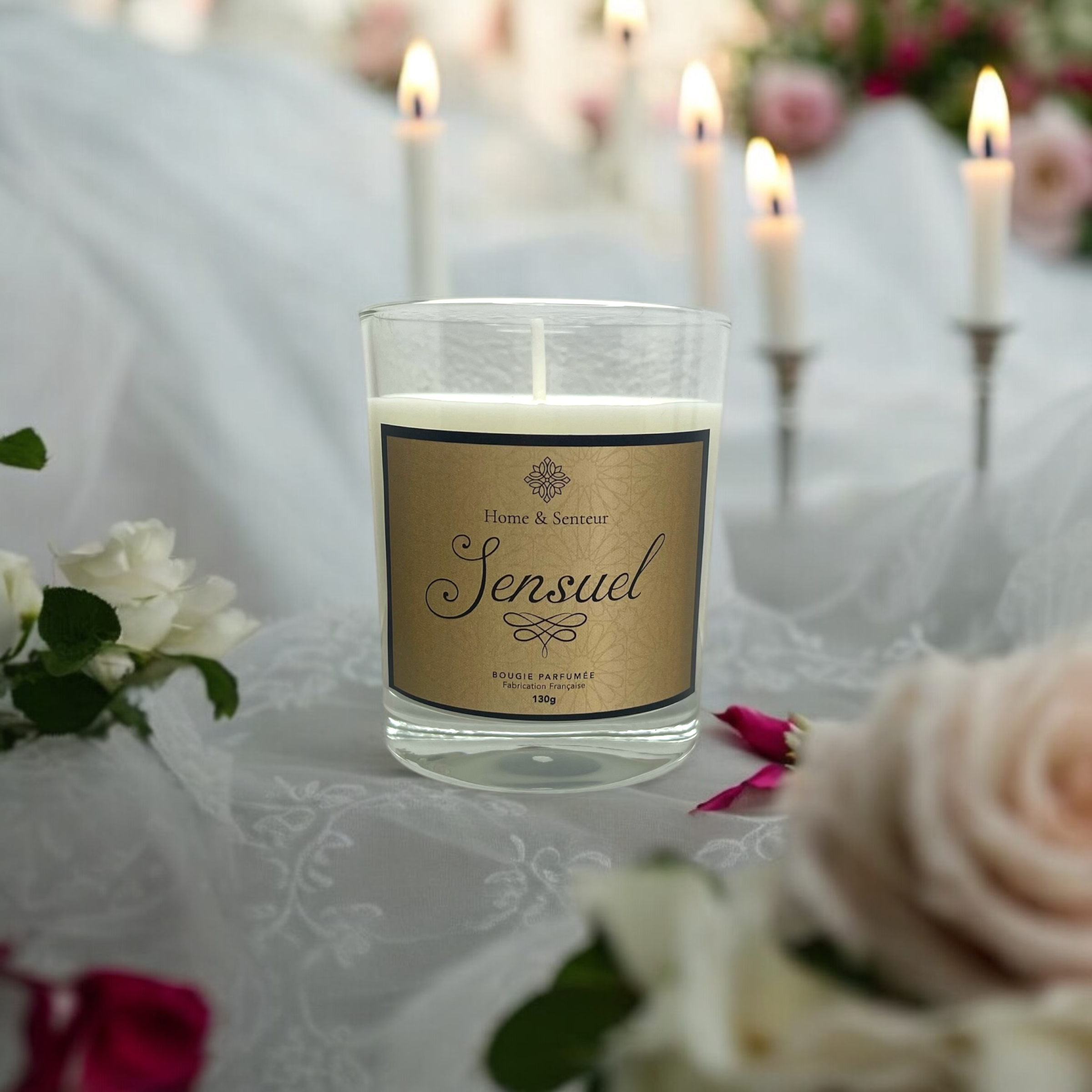 Bougie parfumée, sensuel