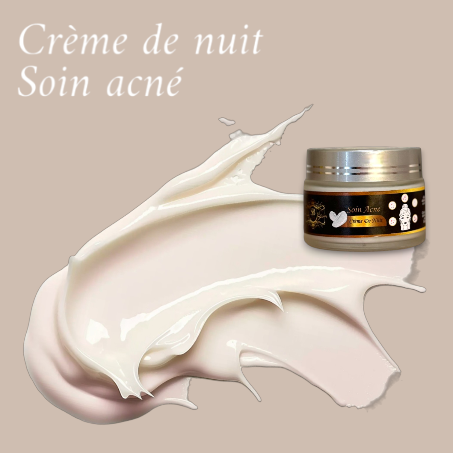 Crème de nuit soin acné -Photoroom