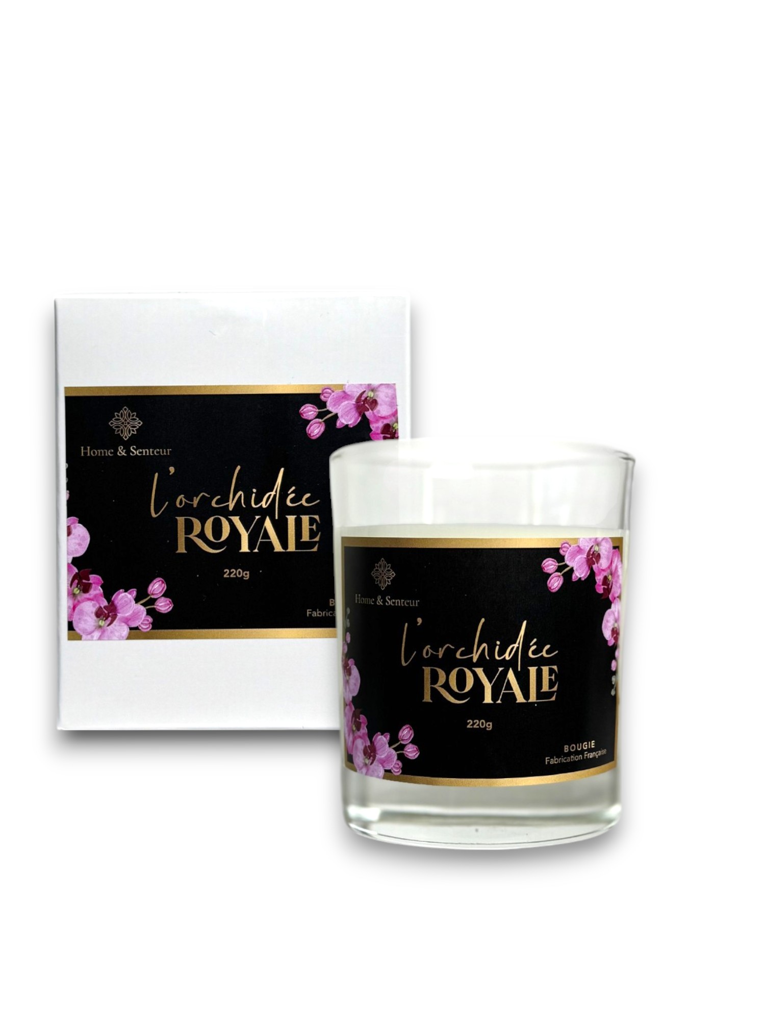 Bougie parfumée orchidée royale 220g