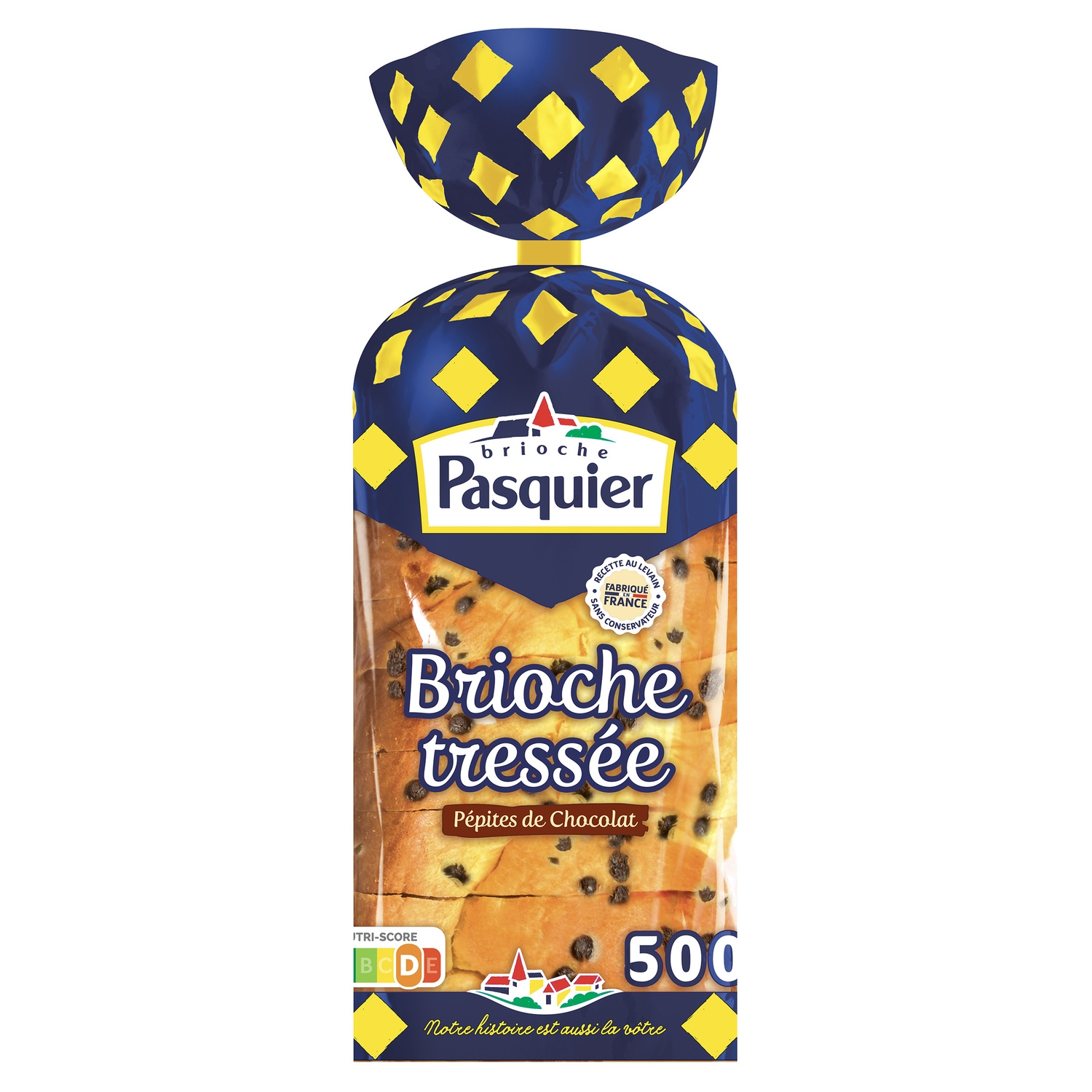 Brioche Tressée Pépites de Chocolat 500g Pasquier