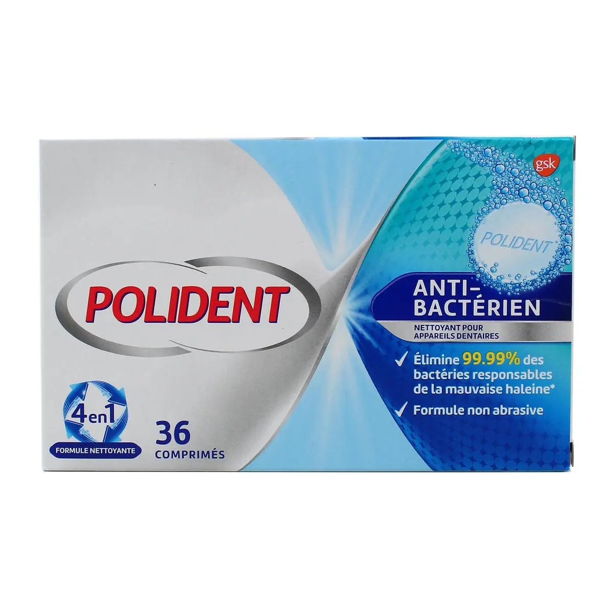 Nettoyant pour Appareil Dentaire 36 Comprimés 138g Polident