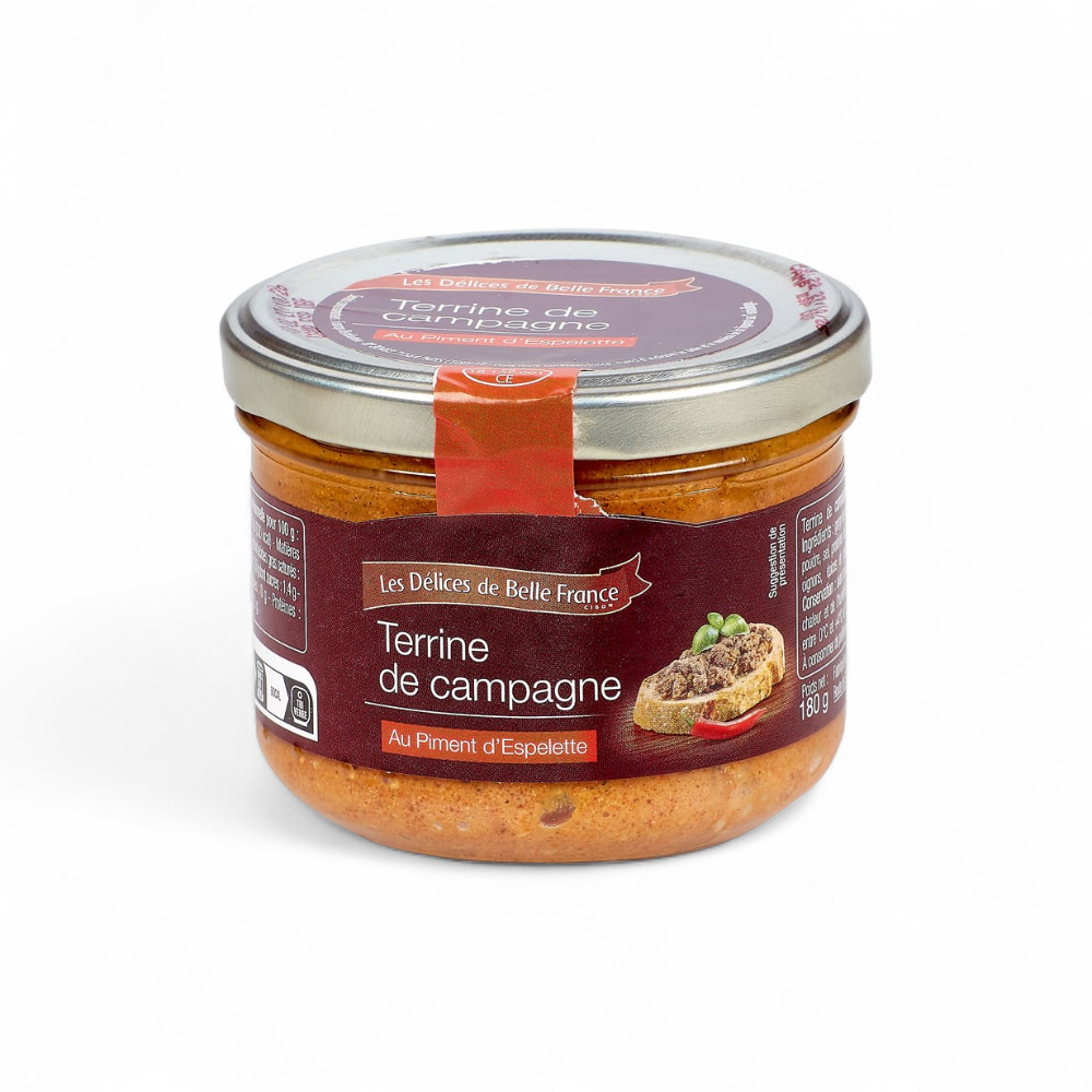 Terrine de Campagne au Piment d\'Espelette 180g Les Délices de Belle France