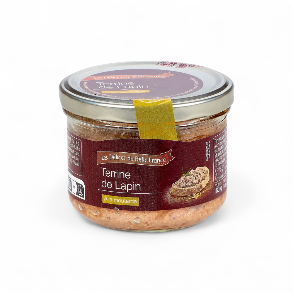 Terrine de Lapin à la Moutarde 180g Les Délices de Belle France