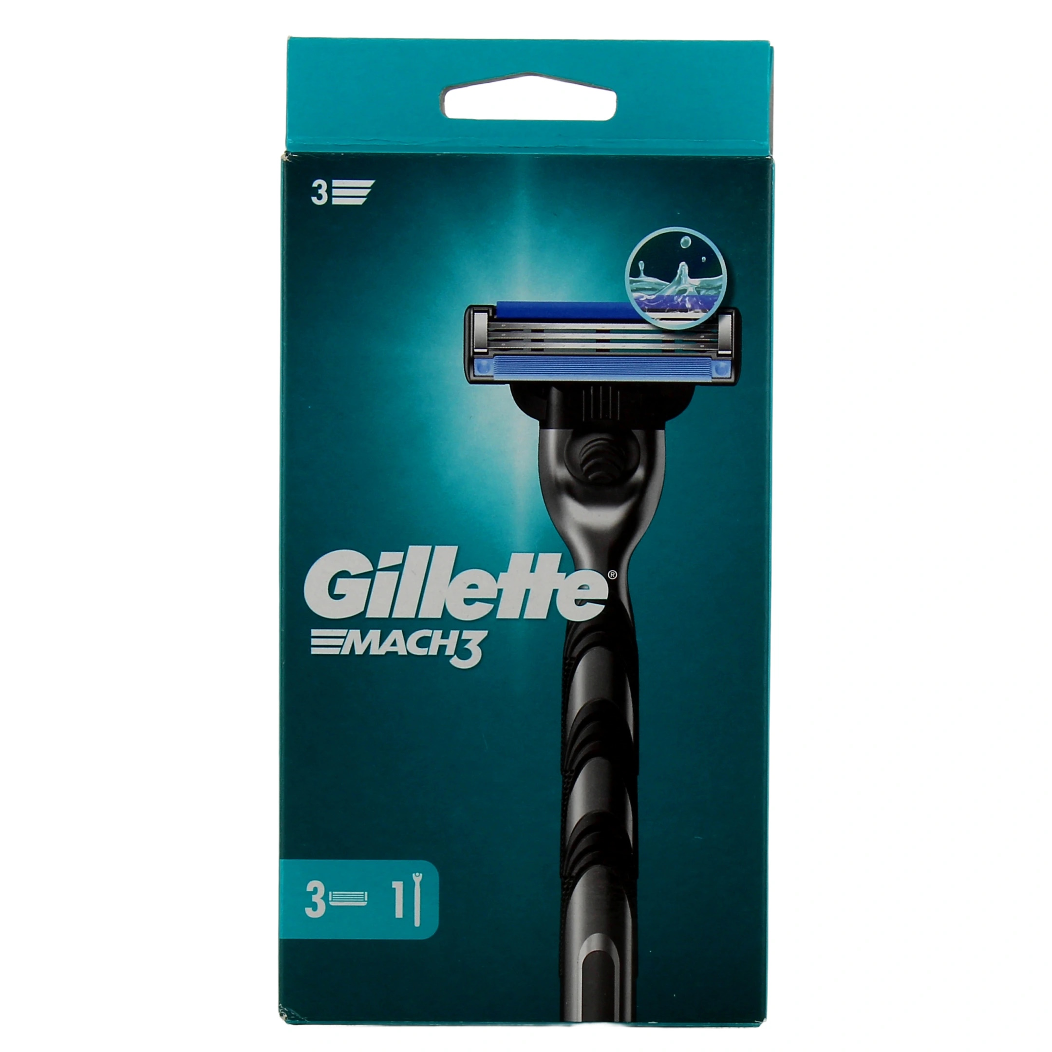 Rasoir Homme x1 + 3 Recharges de Lames Mach 3 Gillette