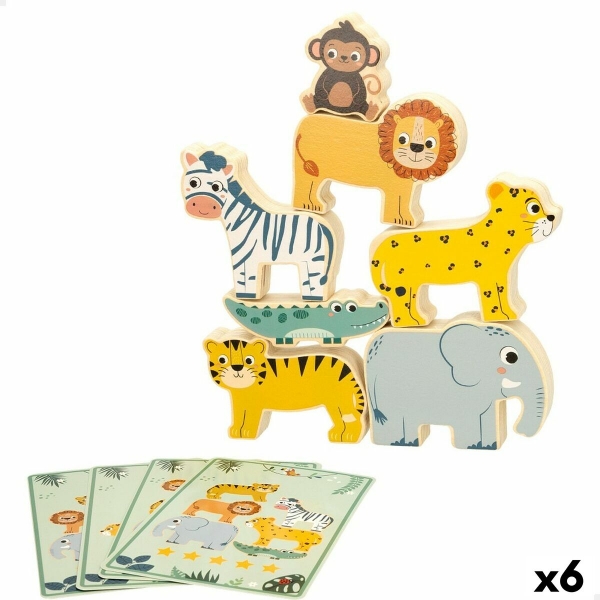jeu-de-construction-figurines-woomax-animaux-16-pieces-7-x-7-x-1-5-cm-6-unites_767355