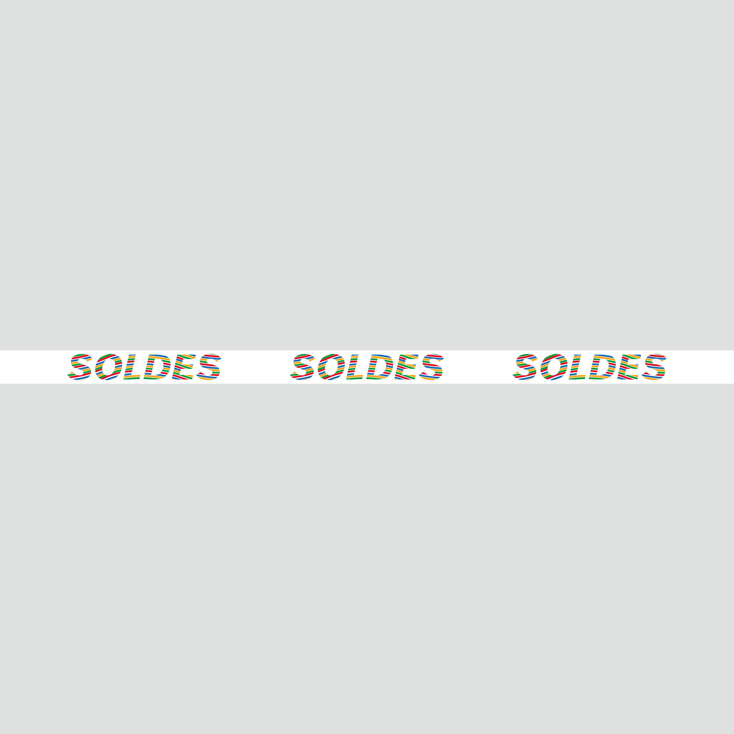 Sticker Adhésif Soldes 2500x75mm - Fond Blanc