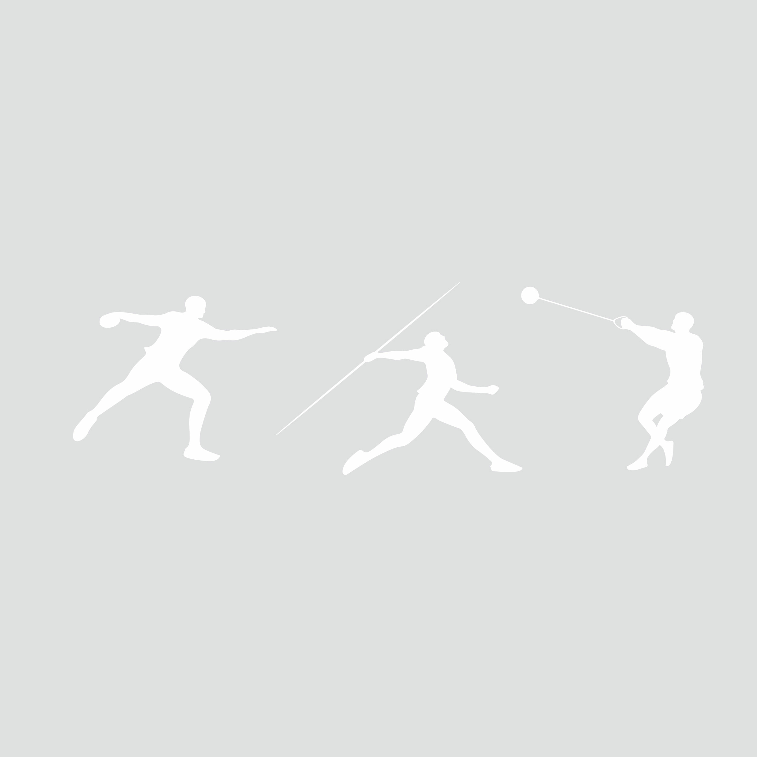 Adhésif blanc 3 silhouettes lanceurs - VIVONS SPORT