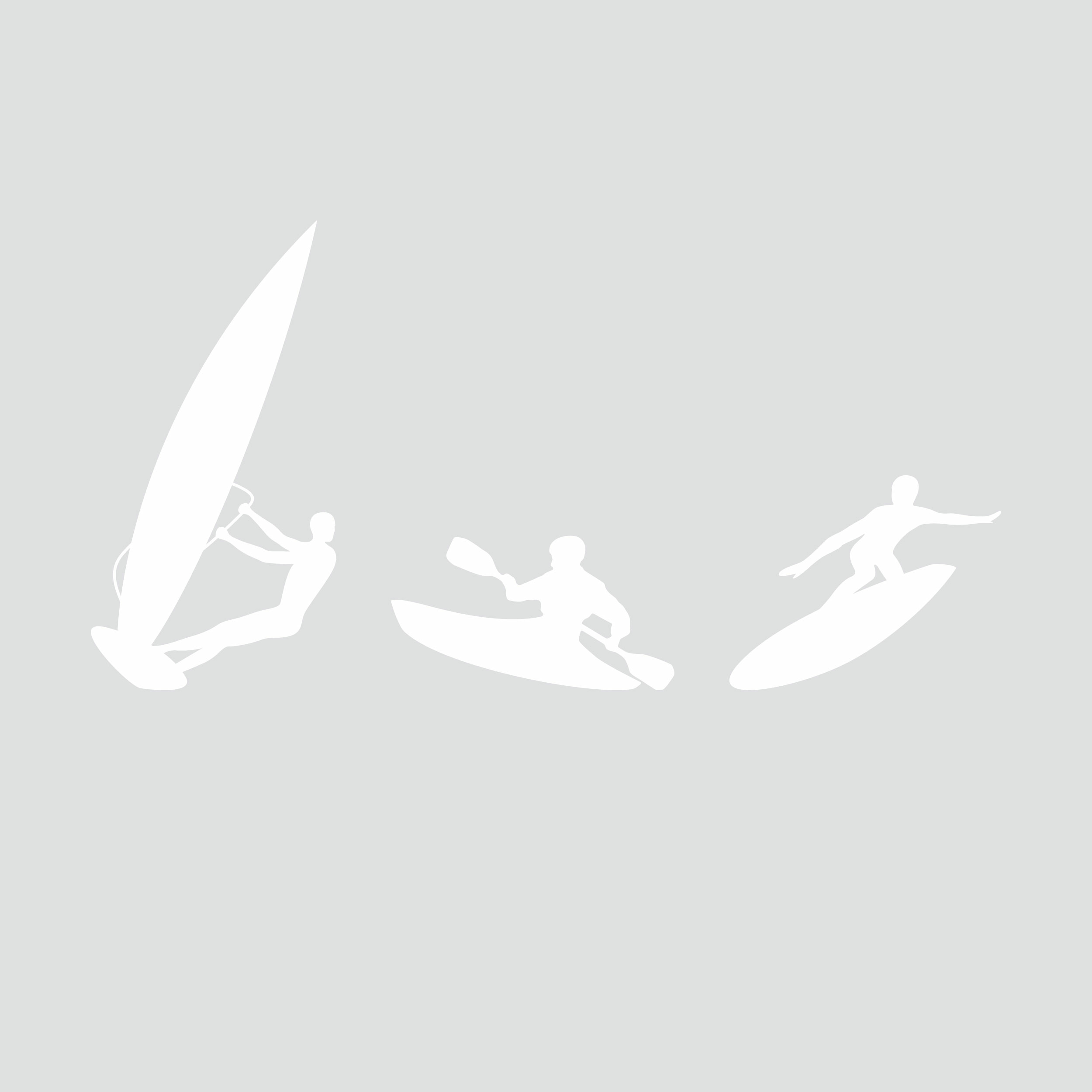 Adhésif blanc 3 silhouettes nautiques - VIVONS SPORT