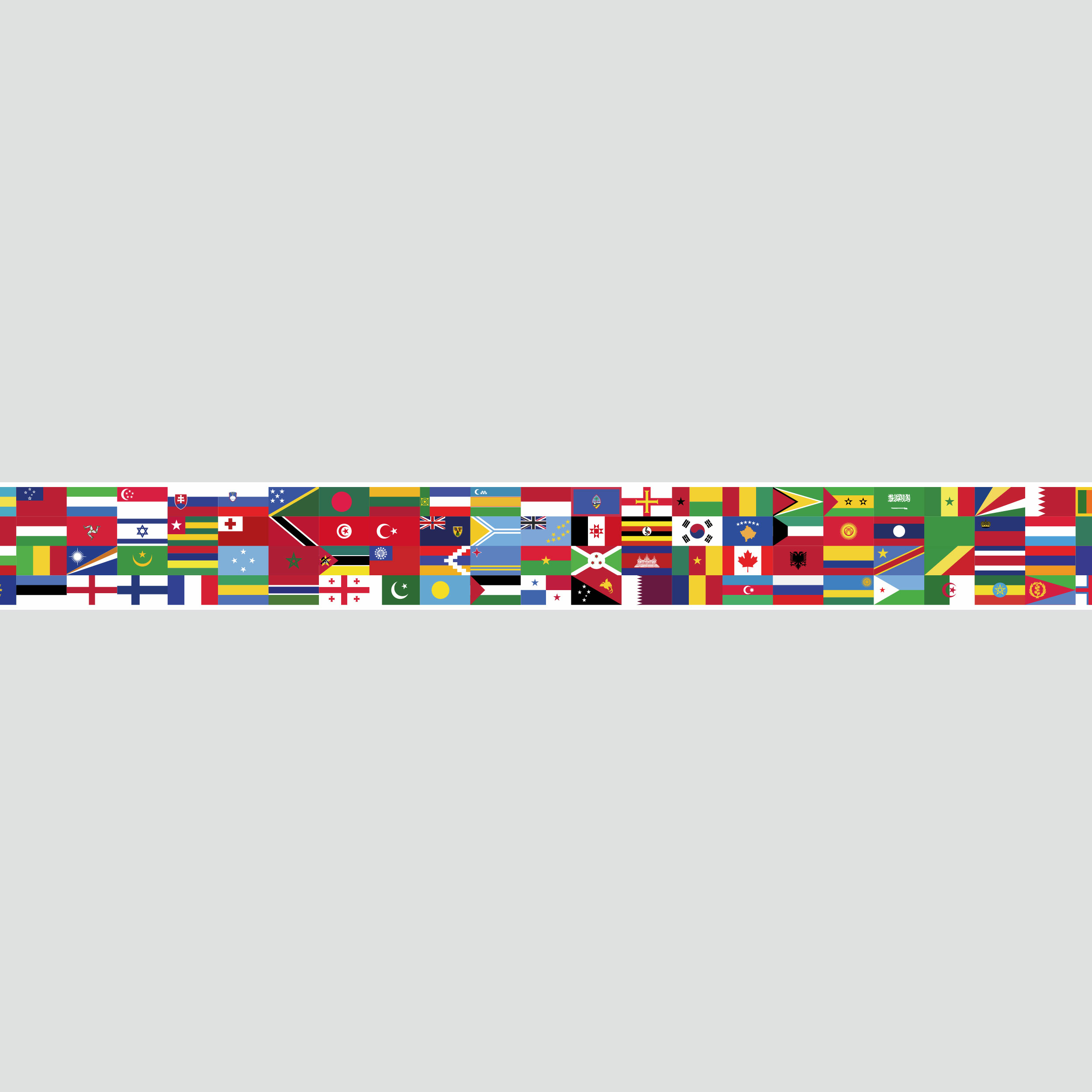 Adhésif motif drapeaux du monde - 2500 x 120 mm
