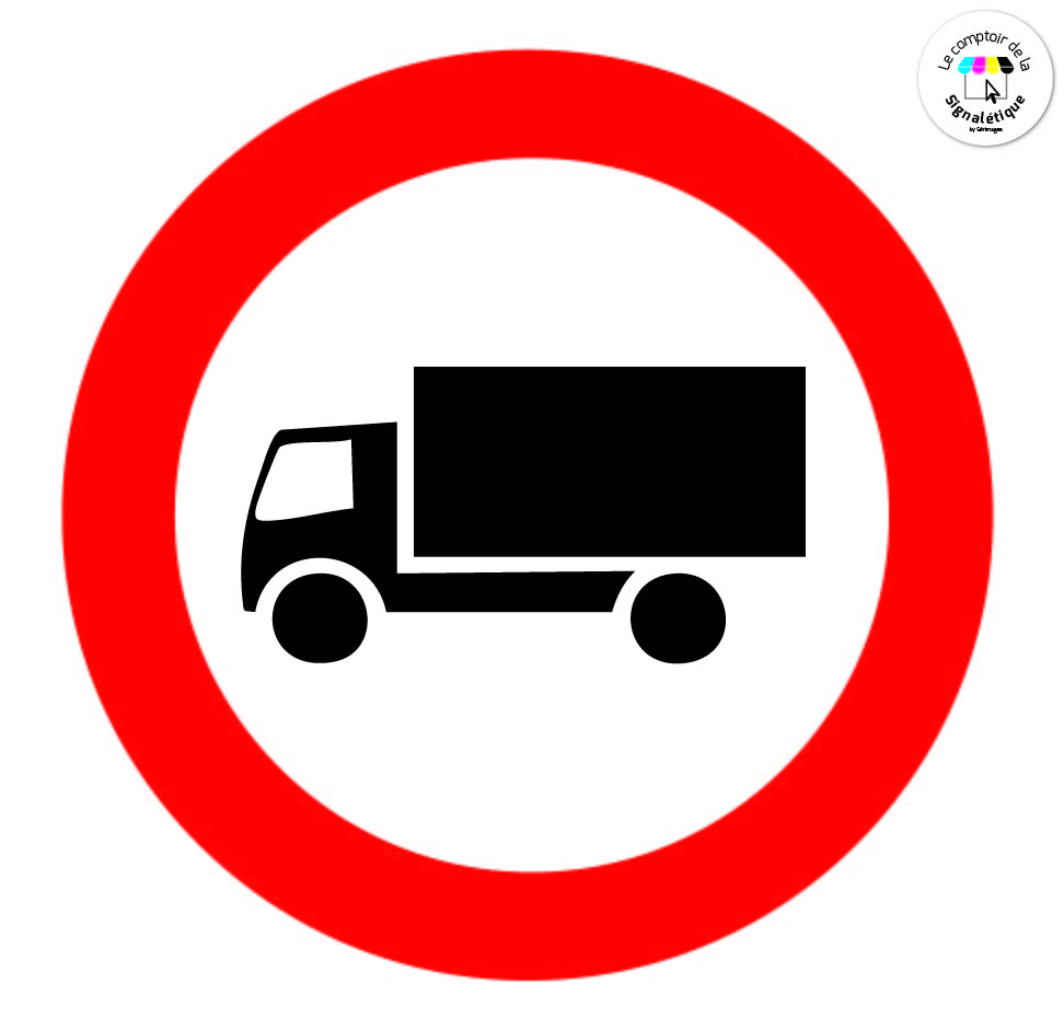 Panneau de Parking 300 mm - Accès interdit aux camions