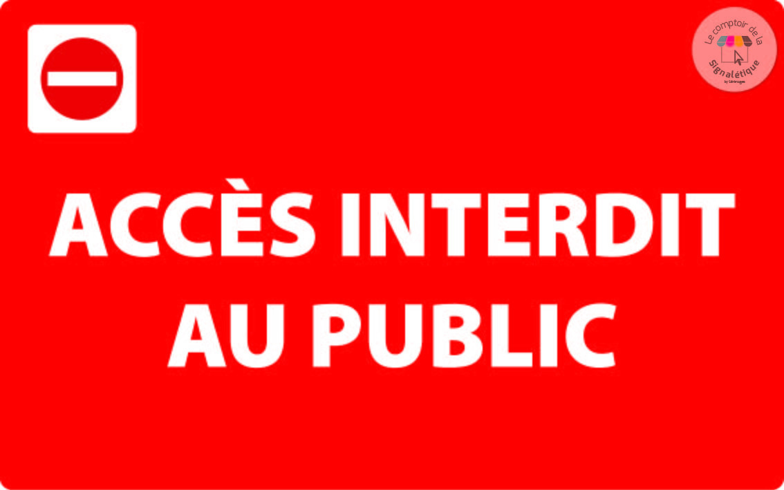 Panneau de Parking 400 x 250 mm - Entrée interdit au public